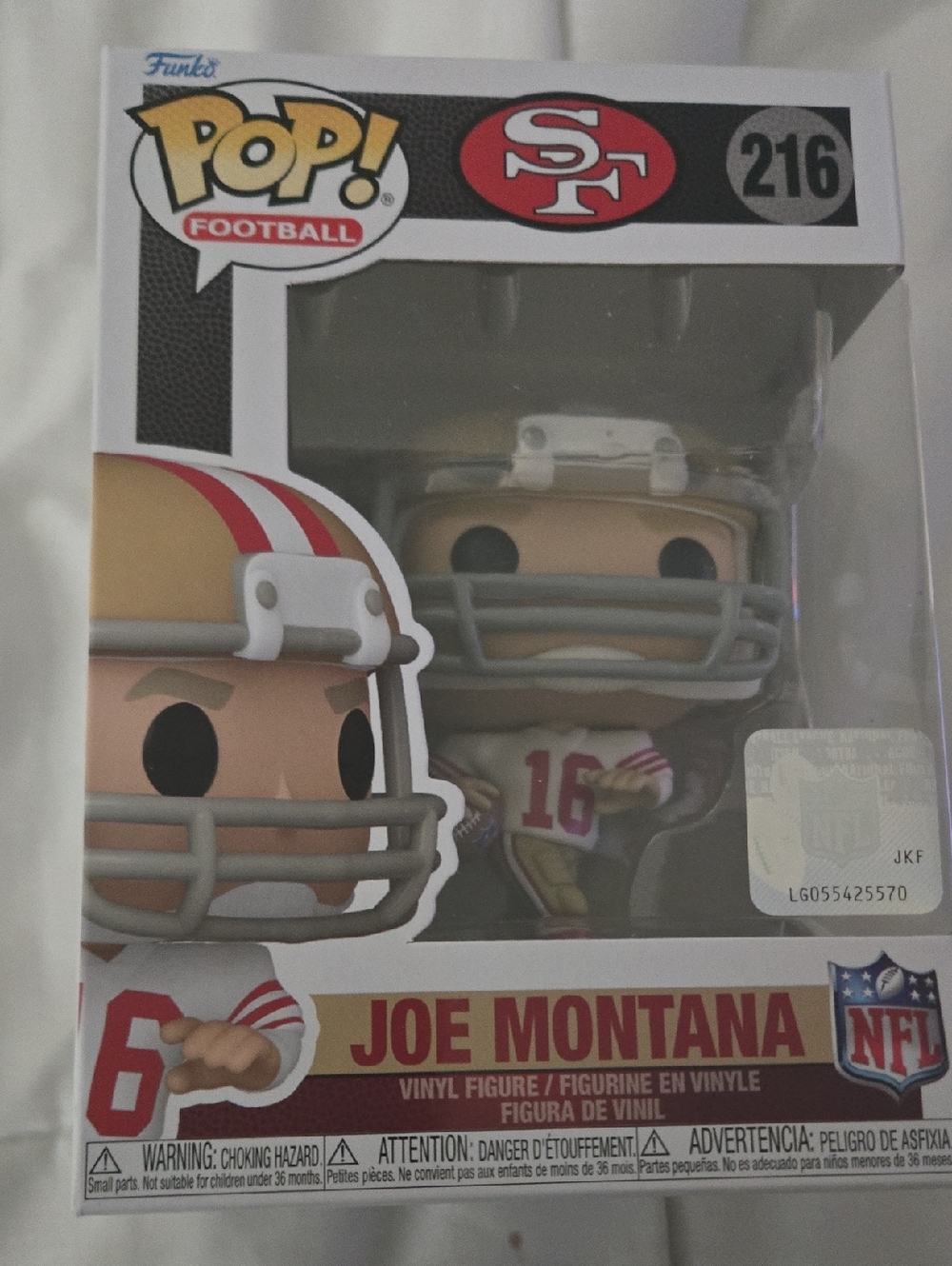 Funko Joe Montana Pop! Vinyl - Gold, Red, White